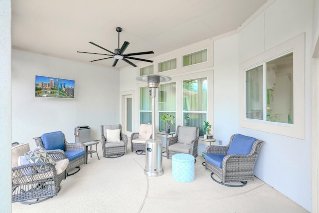 3907 Movado Ct, Spring, TX 77386 - view of patio / terrace featuring ceiling fan and an outdoor hangout area