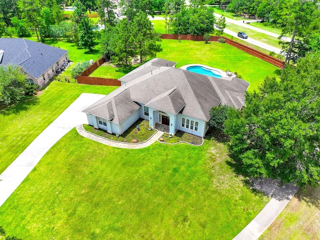 3907 Movado Ct, Spring, TX 77386 - view from above of property featuring a pool area