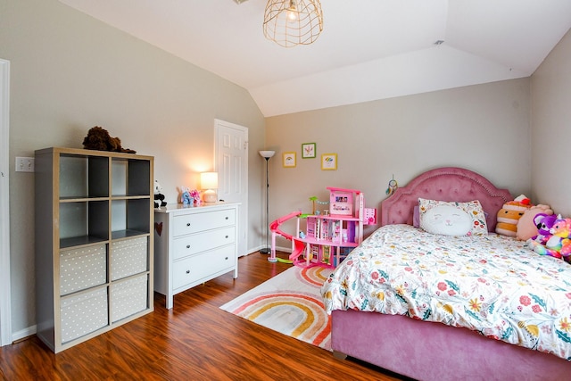 20815 Winlock Trace Dr, Katy, TX 77450 - bedroom with lofted ceiling, wood finished floors, and baseboards