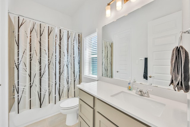 19015 Giara Pony Trl, Tomball, TX 77377 - full bath with vanity, tile patterned flooring, and shower / bath combination with curtain
