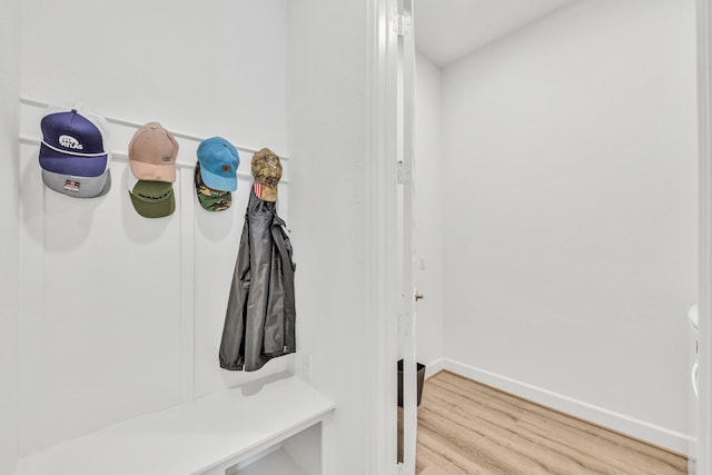 19015 Giara Pony Trl, Tomball, TX 77377 - mudroom featuring wood finished floors and baseboards
