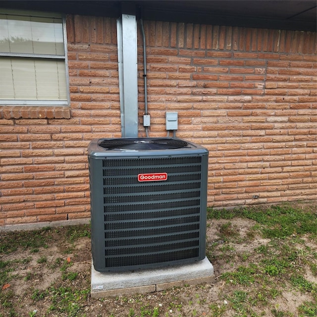 3625 Whatley Dr, Deer Park, TX 77536 - exterior view of cooling unit and brick siding