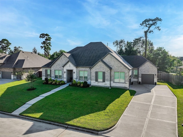 15806 Gibson Grass Ct, Spring, TX 77379 - french provincial home with driveway, brick siding, and roof with shingles