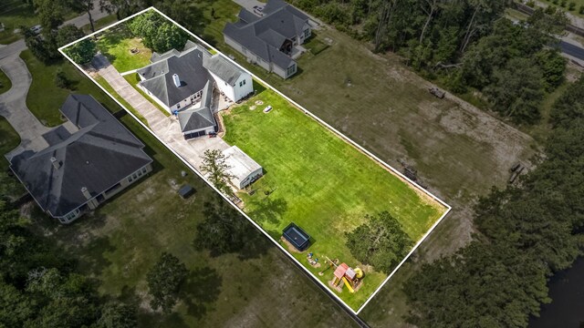 19509 Desna Dr, Porter, TX 77365 - aerial view of property and surrounding area with property parcel outlined