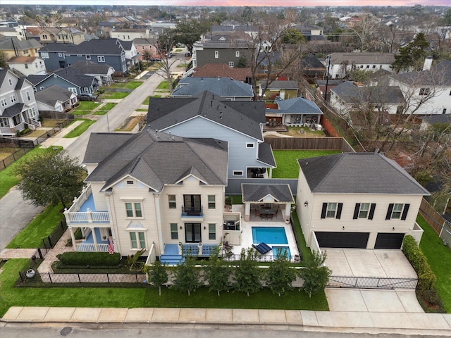 300 E 26th St, Houston, TX 77008 - aerial view of residential area with a pool