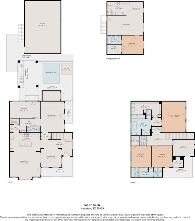 300 E 26th St, Houston, TX 77008 - home floor plan