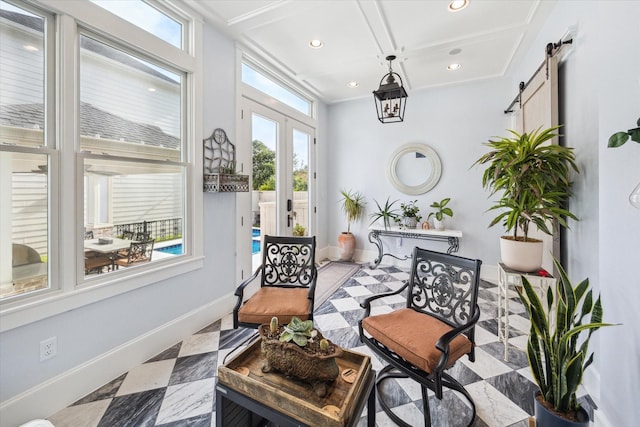 300 E 26th St, Houston, TX 77008 - sunroom / solarium with healthy amount of natural light and a barn door