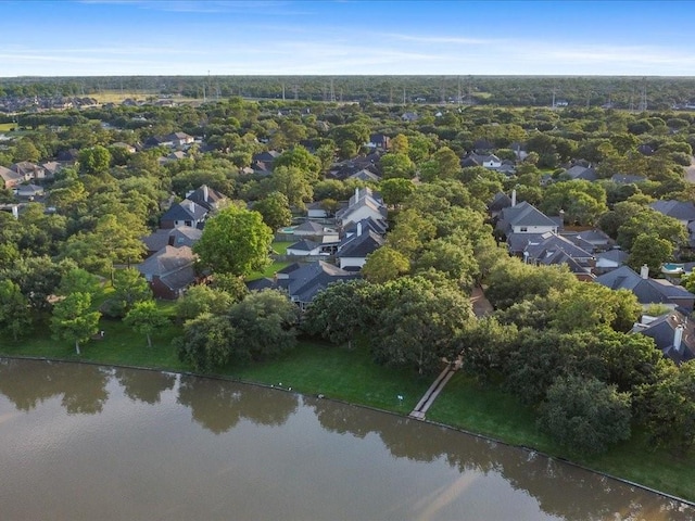4614 Jamaica Dr, Sugar Land, TX 77479 - aerial view of property and surrounding area featuring nearby suburban area and a large body of water