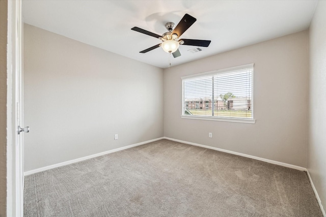 10906 Harvest Sun Dr, Houston, TX 77064 - empty room featuring carpet floors, baseboards, and a ceiling fan