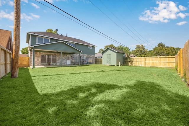 10906 Harvest Sun Dr, Houston, TX 77064 - view of yard with a shed and an outbuilding