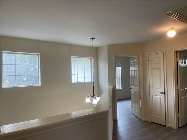 5918 Fergis Dr, Katy, TX 77449 - hall featuring dark wood-style floors