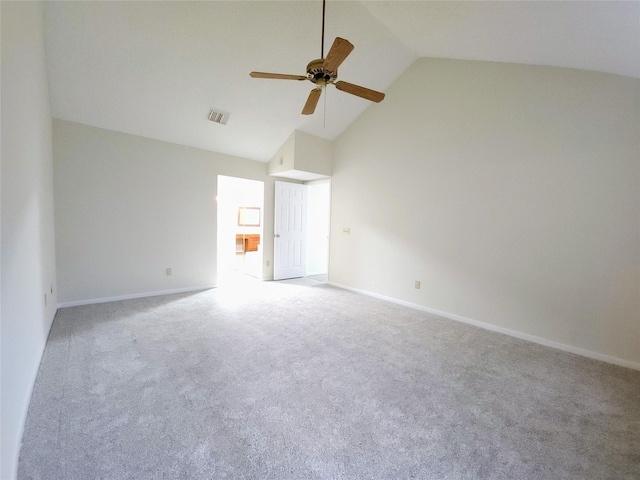 3226 Country Club Blvd, Stafford, TX 77477 - carpeted spare room featuring ceiling fan, high vaulted ceiling, and baseboards