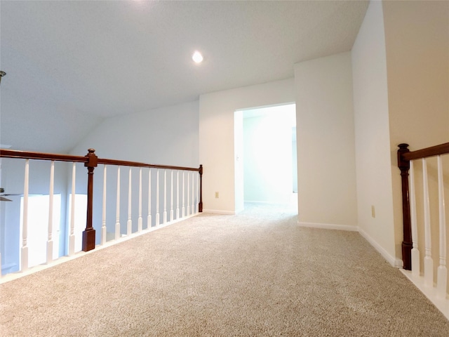 3226 Country Club Blvd, Stafford, TX 77477 - additional living space with light carpet, recessed lighting, baseboards, and lofted ceiling