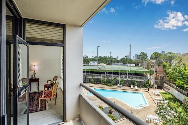 1111 Bering Dr Unit 301, Houston, TX 77057 - balcony with view of pool area