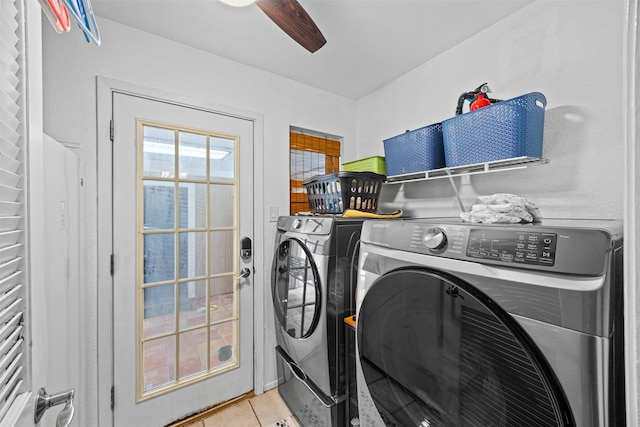 11855 23rd St, Santa Fe, TX 77510 - washroom with separate washer and dryer and tile patterned floors