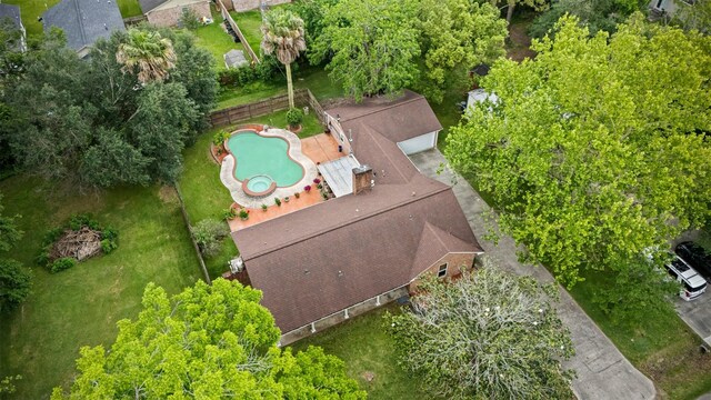 11855 23rd St, Santa Fe, TX 77510 - aerial view of a pool area