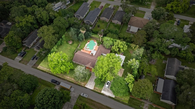 11855 23rd St, Santa Fe, TX 77510 - aerial view of property and surrounding area with a pool area