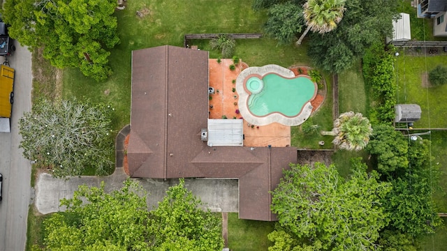 11855 23rd St, Santa Fe, TX 77510 - aerial view of a pool area