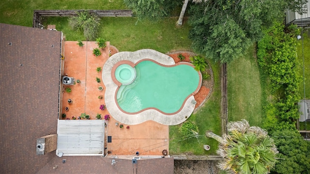 11855 23rd St, Santa Fe, TX 77510 - aerial overview of property's location with a pool