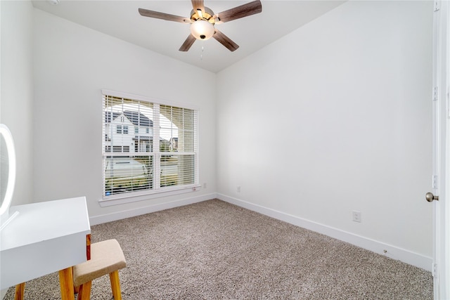 4603 Vaughan Way, Iowa Colony, TX 77583 - spare room featuring carpet, baseboards, and ceiling fan