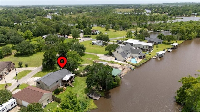 240 Berwick Dr, Bridge City, TX 77611 - aerial view of residential area with a nearby body of water
