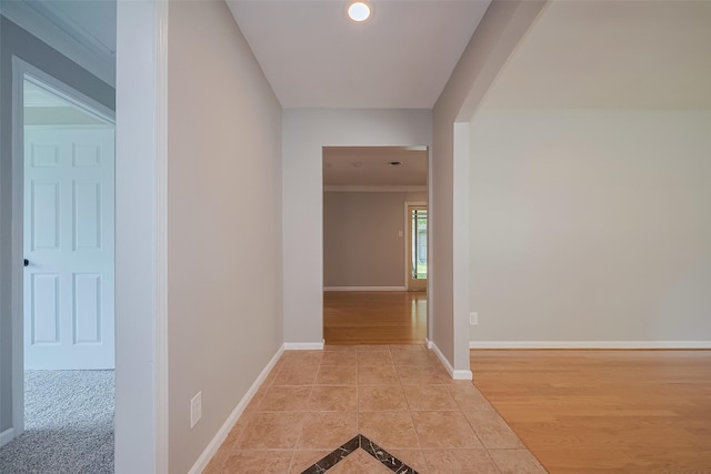 5243 Stillbrooke Dr, Houston, TX 77096 - hall featuring baseboards, recessed lighting, and light tile patterned flooring