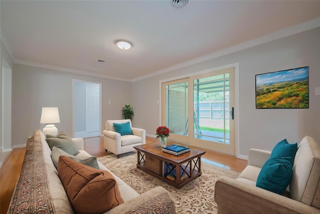 5243 Stillbrooke Dr, Houston, TX 77096 - living area with light wood-type flooring, ornamental molding, and baseboards