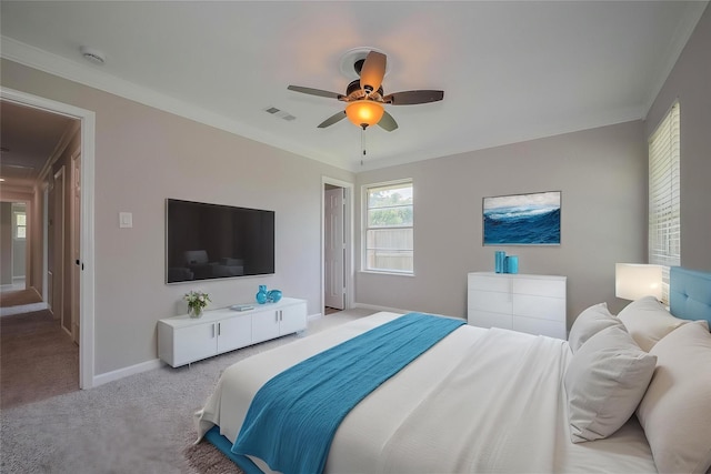 5243 Stillbrooke Dr, Houston, TX 77096 - bedroom featuring light colored carpet, baseboards, and ceiling fan