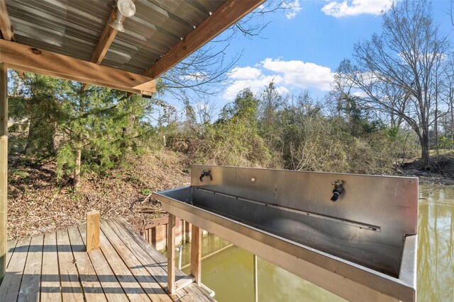 189 New Cove Dr, Livingston, TX 77351 - view of wooden deck