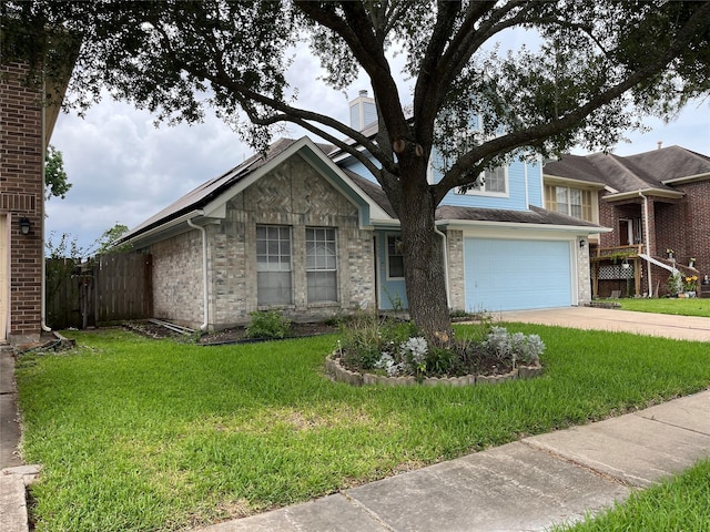 13523 La Concha Ln, Houston, TX 77083 - view of front facade featuring driveway, an attached garage, and brick siding