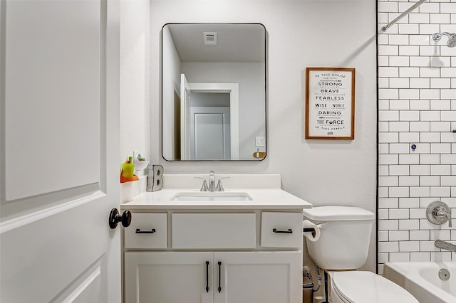 24910 Hibiscus Garden Way, Katy, TX 77493 - full bath with toilet, vanity, and shower / bathtub combination