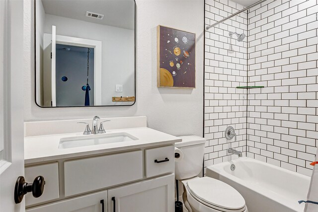 24910 Hibiscus Garden Way, Katy, TX 77493 - full bathroom featuring vanity, toilet, and tub / shower combination