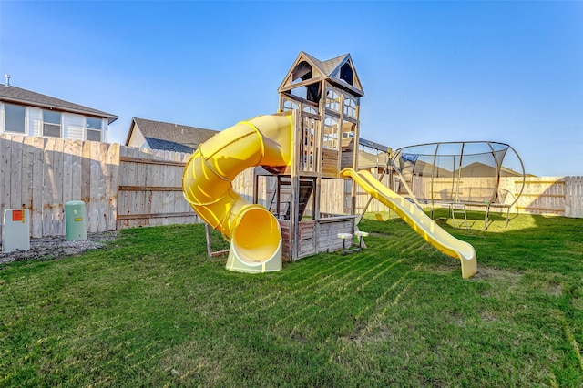 24910 Hibiscus Garden Way, Katy, TX 77493 - view of play area with a trampoline