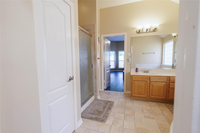 5910 Hatfield Glen Dr, Katy, TX 77449 - full bath featuring a stall shower and vanity