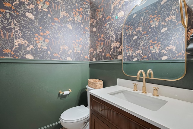 8113 Tranquil Lake Way, Conroe, TX 77385 - half bathroom featuring vanity and toilet
