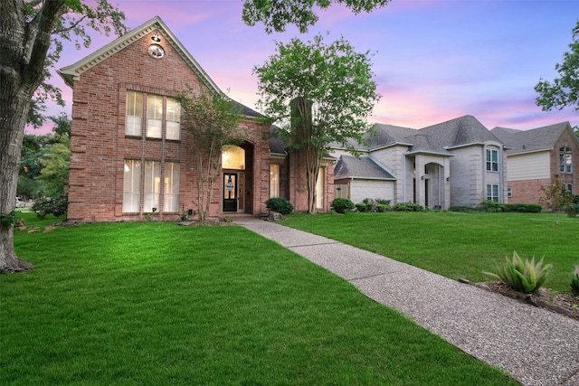 20727 Sea Pine Dr, Katy, TX 77450 - view of front of house featuring brick siding and a lawn