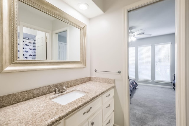20727 Sea Pine Dr, Katy, TX 77450 - full bathroom with vanity and ceiling fan