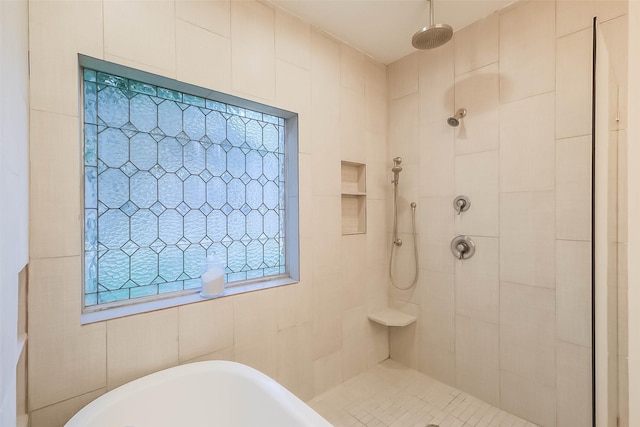 20727 Sea Pine Dr, Katy, TX 77450 - bathroom with a soaking tub and tiled shower
