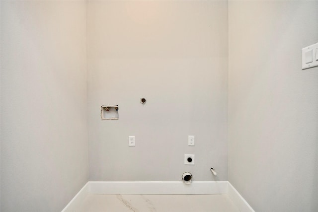 3033 Dennis St, Houston, TX 77004 - clothes washing area featuring electric dryer hookup, baseboards, washer hookup, and gas dryer hookup