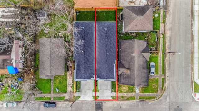 3033 Dennis St, Houston, TX 77004 - aerial view of property and surrounding area with property parcel outlined