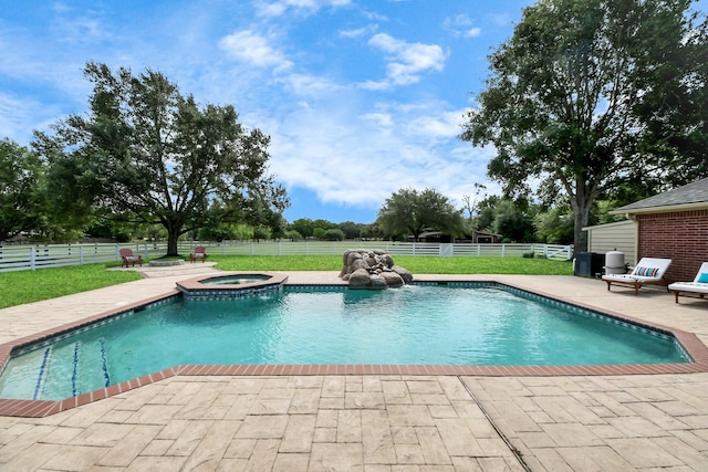 1140 Bartlett Rd, Katy, TX 77493 - view of pool with a patio and a pool with connected hot tub