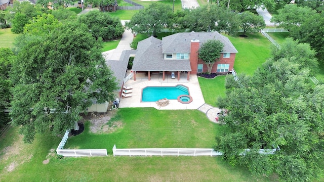 1140 Bartlett Rd, Katy, TX 77493 - aerial view of property and surrounding area with a pool area