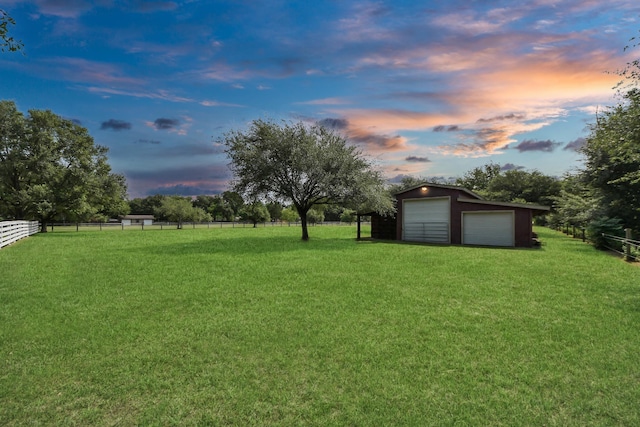 1140 Bartlett Rd, Katy, TX 77493 - view of yard with an outdoor structure and a garage