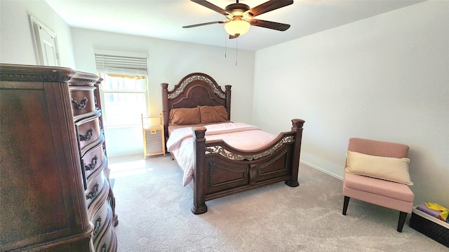 20822 Masella Ridge Dr, New Caney, TX 77357 - bedroom with light carpet and a ceiling fan