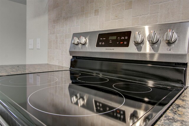 206 Verna St, Jasper, TX 75951 - kitchen view of stainless steel electric range oven and backsplash