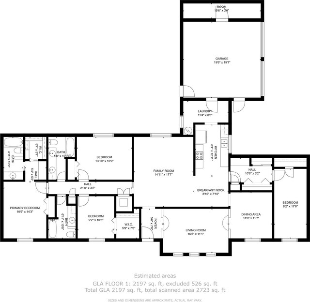 206 Verna St, Jasper, TX 75951 - floor plan / room layout