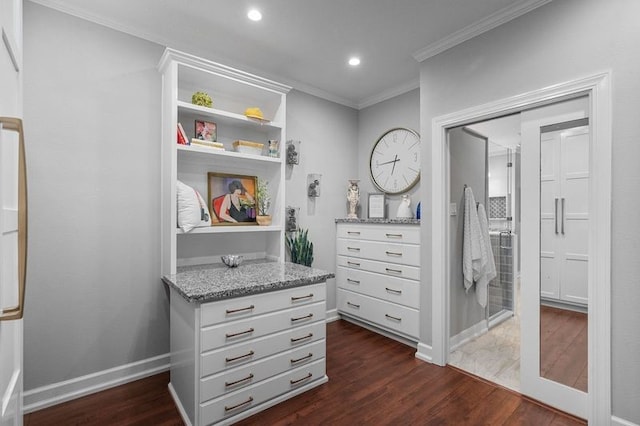 15106 Cranbourne Dr, Houston, TX 77062 - spacious closet featuring dark wood finished floors