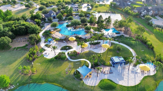 1935 Creekwood Cv, Missouri City, TX 77459 - aerial view of residential area featuring a pool