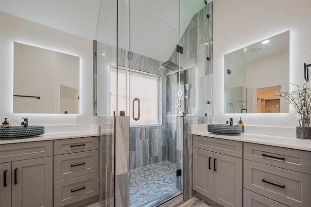 11316 Misty Morning St, Pearland, TX 77584 - full bath featuring a stall shower and two vanities