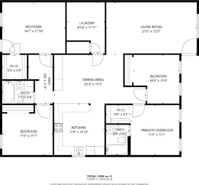 1023 W Snyder St, Alvin, TX 77511 - property floor plan